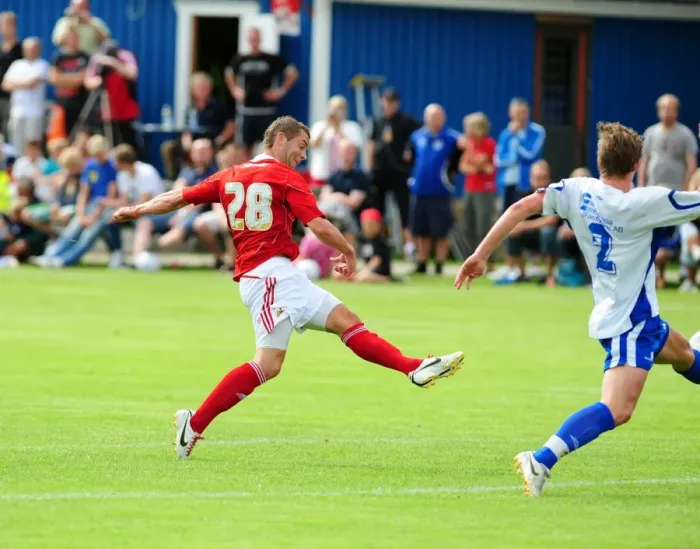Framed Print : Bristol Citys John O Flynn scores the opening goal
