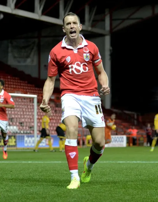 Framed Print : Bristol City's Johnstone's Paint Trophy Victory: Aaron Wilbraham's Triumphant Goal Celebration Framed Print : Bristol City's Johnstone's Paint Trophy Victory: Aaron Wilbraham's Triumphant Goal Celebration