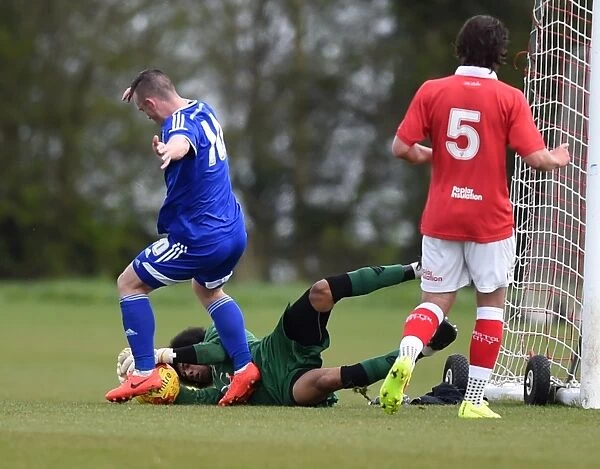 Bristol City's Jojo Wollacott Secures Ball Against Ipswich U21s