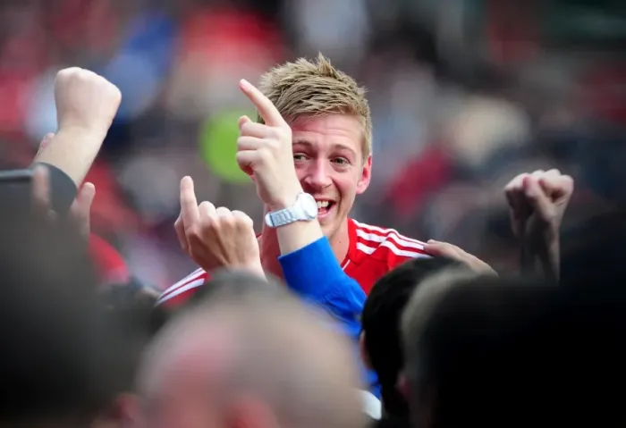 Framed Print : Bristol City's Jon Stead Celebrates Goal Amidst Ecstatic Fans (Bristol City vs Barnsley, 2012) Framed Print : Bristol City's Jon Stead Celebrates Goal Amidst Ecstatic Fans (Bristol City vs Barnsley, 2012)