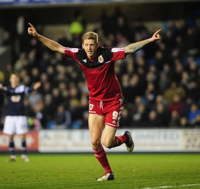 Framed Print : Bristol City's Jon Stead Celebrates Goal Against Millwall in Championship Match, 2013 Framed Print : Bristol City's Jon Stead Celebrates Goal Against Millwall in Championship Match, 2013