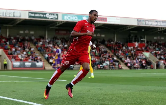 Framed Print : Bristol City's Jonathan Kodjia Celebrates Goal Against Cheltenham Town, 2016 Framed Print : Bristol City's Jonathan Kodjia Celebrates Goal Against Cheltenham Town, 2016
