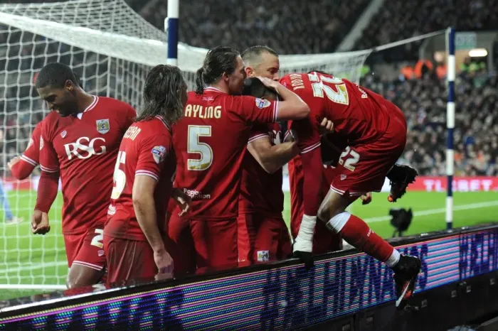 Framed Print : Bristol City's Jonathan Kodjia Celebrates Goal Against West Brom in FA Cup Third Round
