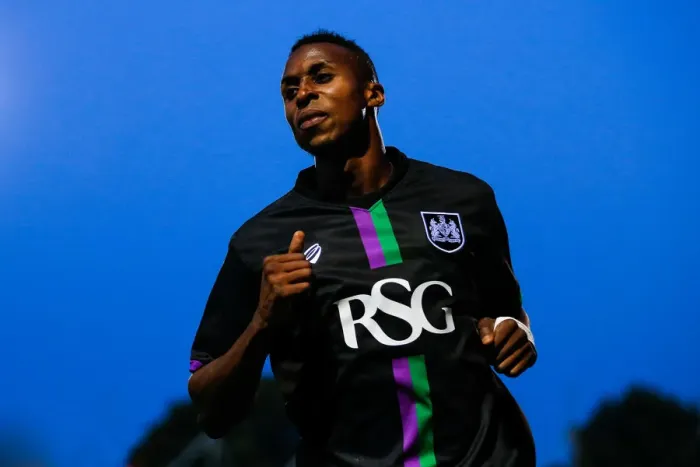 Framed Print : Bristol City's Jonathan Kodjia Observes Pre-Season Match at Huish Park Stadium Framed Print : Bristol City's Jonathan Kodjia Observes Pre-Season Match at Huish Park Stadium