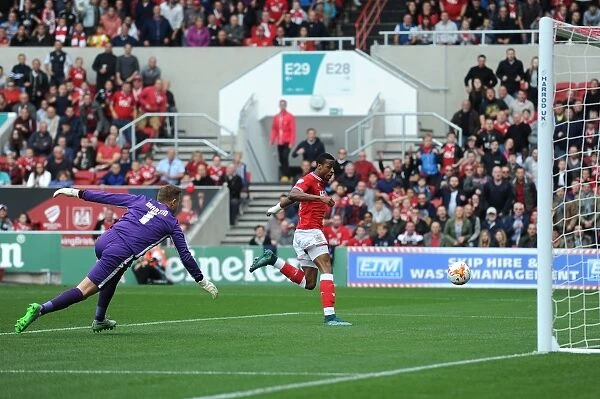 Bristol City's Jonathan Kodjia Scores the Opener Against MK Dons, 2015