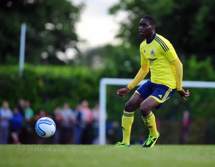 Framed Print : Bristol City's Jordan Wynter in Pre-Season Action Against Ashton and Backwell United, July 2013