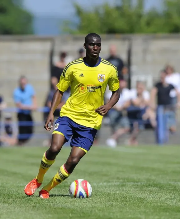 Framed Print : Bristol City's Jordan Wynter in Pre-Season Action Against Clevedon Town, 2013 Framed Print : Bristol City's Jordan Wynter in Pre-Season Action Against Clevedon Town, 2013