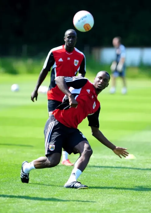 Framed Print : Bristol City's Kalifa Cisse: Pre-Season Training Intensity Framed Print : Bristol City's Kalifa Cisse: Pre-Season Training Intensity