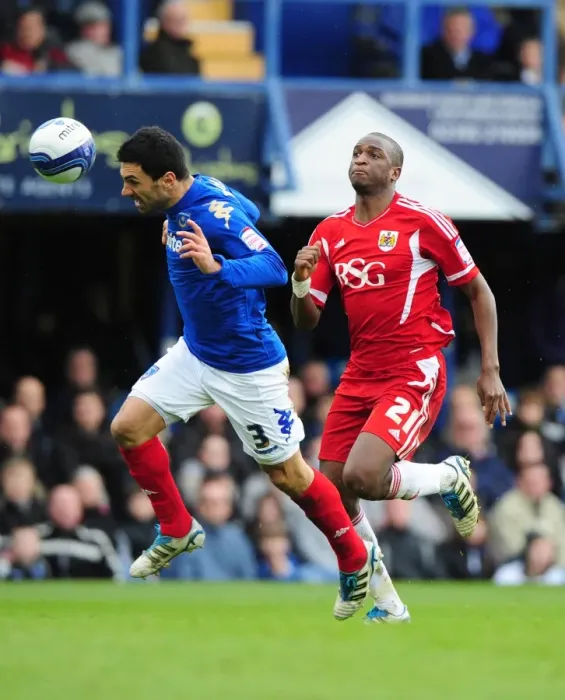 Framed Print : Bristol City's Kalifa Cisse vs. Portsmouth's Ricardo Rocha: A Battle for the Ball at Fratton Park, 2012 Framed Print : Bristol City's Kalifa Cisse vs. Portsmouth's Ricardo Rocha: A Battle for the Ball at Fratton Park, 2012