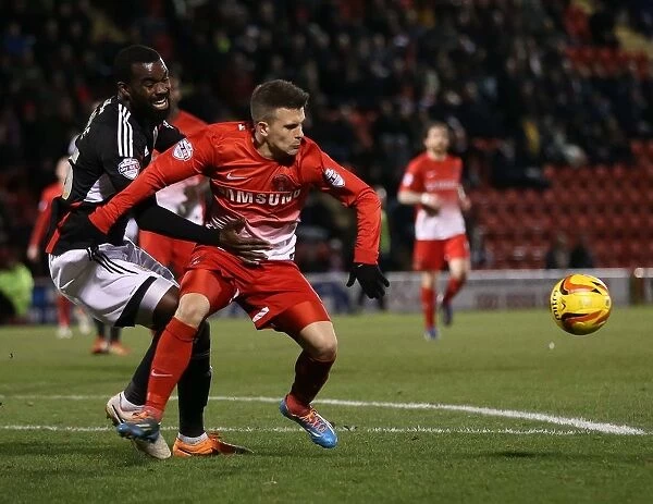 Bristol City's Karleigh Osborne Blocks Leyton Orient's Dean Cox from Goal in Sky Bet League One Clash