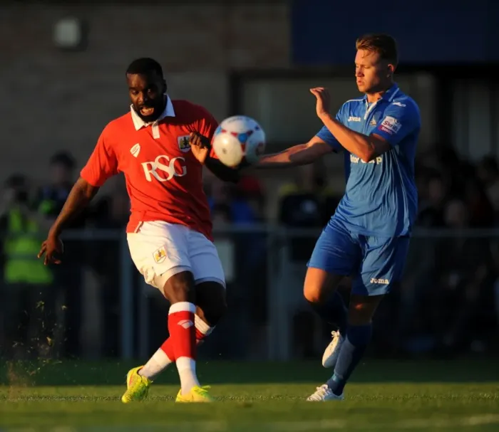 Framed Print : Bristol City's Karleigh Osborne in Pre-Season Form at Woodspring Stadium