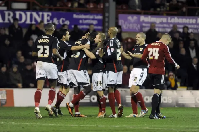 Framed Print : Bristol City's Karleigh Osborne Scores and Celebrates with Team Mates against Brentford, Sky Bet League One, 2014 Framed Print : Bristol City's Karleigh Osborne Scores and Celebrates with Team Mates against Brentford, Sky Bet League One, 2014