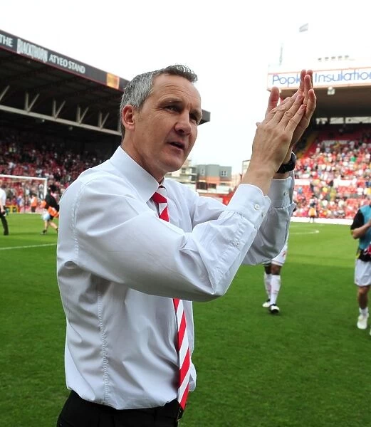Bristol City's Keith Millen Appreciates Fans Support After Derby County Match, April 2010