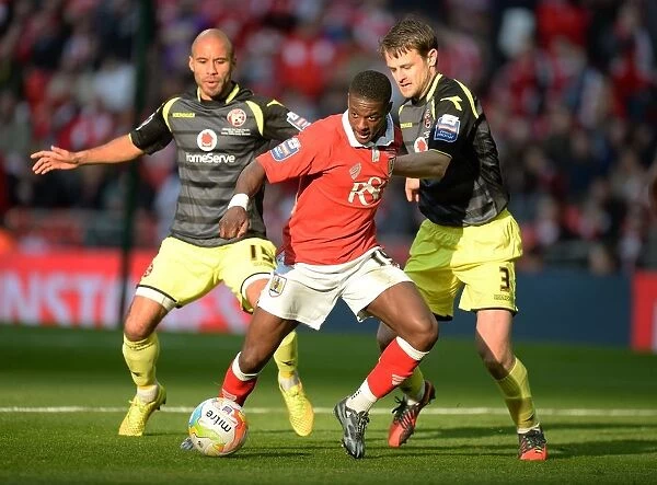 Bristol City's Kieran Agard in Action at the Johnstone's Paint Trophy Final, 2015