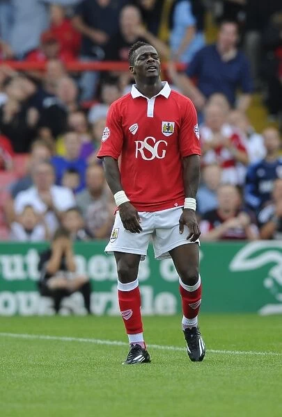Bristol City's Kieran Agard in Action against Scunthorpe United, September 6, 2014 - Sky Bet League One Football Match at Ashton Gate