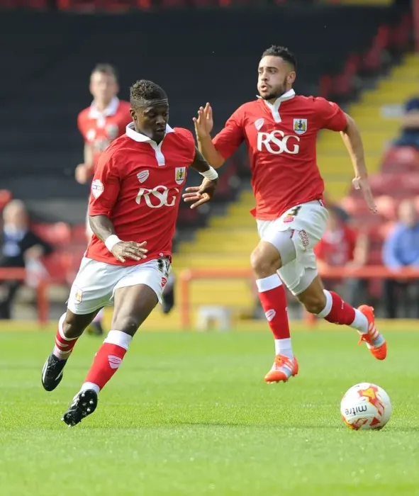 Framed Print : Bristol City's Kieran Agard in Action Against Scunthorpe United at Ashton Gate, September 6, 2014 - Football Match Framed Print : Bristol City's Kieran Agard in Action Against Scunthorpe United at Ashton Gate, September 6, 2014 - Football Match
