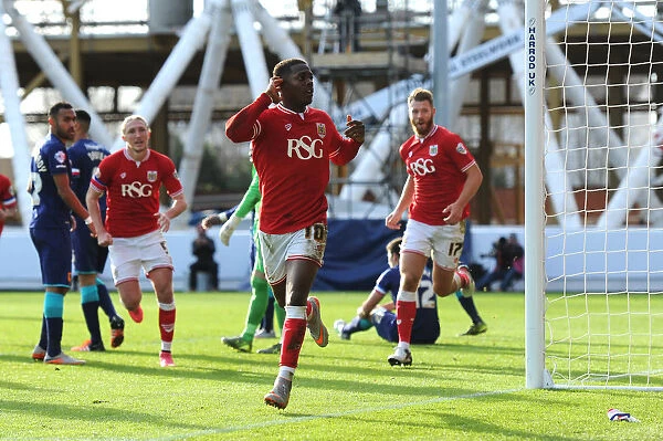 Bristol City's Kieran Agard Celebrates Goal Against Hull City, 2015