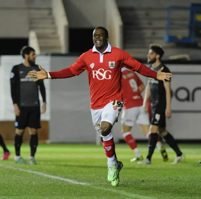 Framed Print : Bristol City's Kieran Agard Celebrates Goal Against Peterborough United, Sky Bet League One, Ashton Gate Framed Print : Bristol City's Kieran Agard Celebrates Goal Against Peterborough United, Sky Bet League One, Ashton Gate