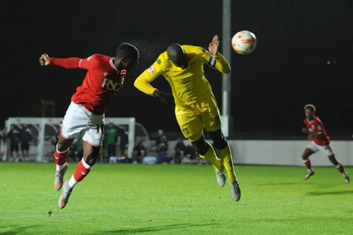 Framed Print : Bristol City's Kieran Agard Charges Towards Leeds United Goal (August 2015)