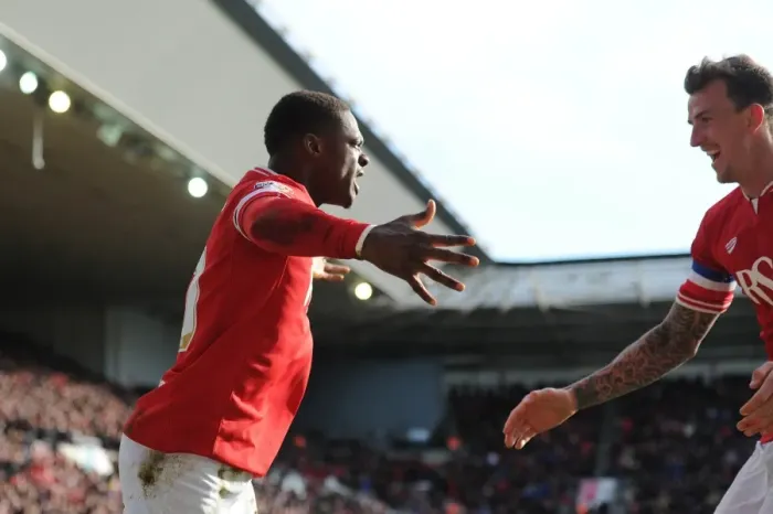 Framed Print : Bristol City's Kieran Agard Rejoices in His Goal Against Hull City, 2015 Framed Print : Bristol City's Kieran Agard Rejoices in His Goal Against Hull City, 2015