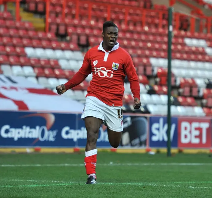 Framed Print : Bristol City's Kieran Agard Scores Dramatic FA Cup Goal vs AFC Telford United