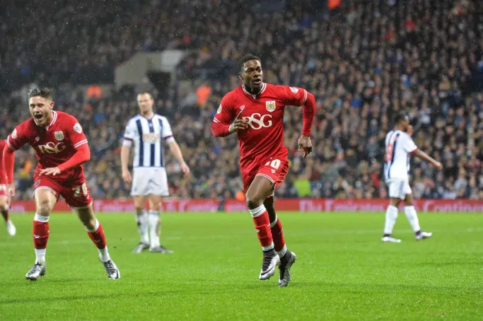 Framed Print : Bristol City's Kieran Agard Scores Dramatic Goal to Take 2-1 Lead Over West Brom in FA Cup Third Round Framed Print : Bristol City's Kieran Agard Scores Dramatic Goal to Take 2-1 Lead Over West Brom in FA Cup Third Round