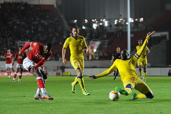 Bristol City's Kieran Agard Scores the Game-Changing Goal Against Leeds United in 2015