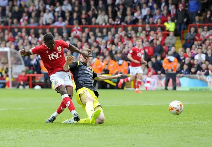 Framed Print : Bristol City's Kieran Agard Scores His Second Goal Against Walsall in Sky Bet League One Action at Ashton Gate Framed Print : Bristol City's Kieran Agard Scores His Second Goal Against Walsall in Sky Bet League One Action at Ashton Gate