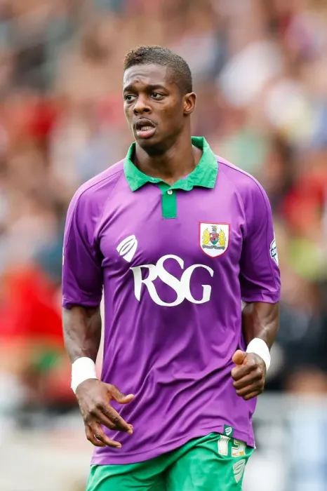 Framed Print : Bristol City's Kieran Agard Watches Fleetwood Town Match (2014) Framed Print : Bristol City's Kieran Agard Watches Fleetwood Town Match (2014)