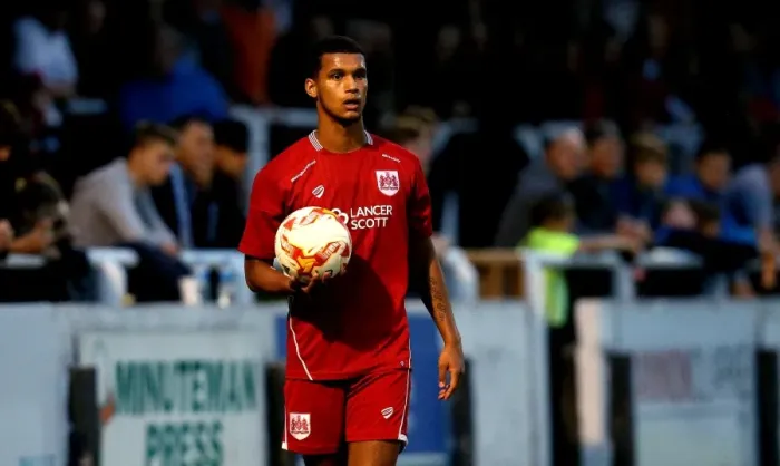 Framed Print : Bristol City's Kodi Lyons-Foster in Action Against Bath City, 2016 Framed Print : Bristol City's Kodi Lyons-Foster in Action Against Bath City, 2016