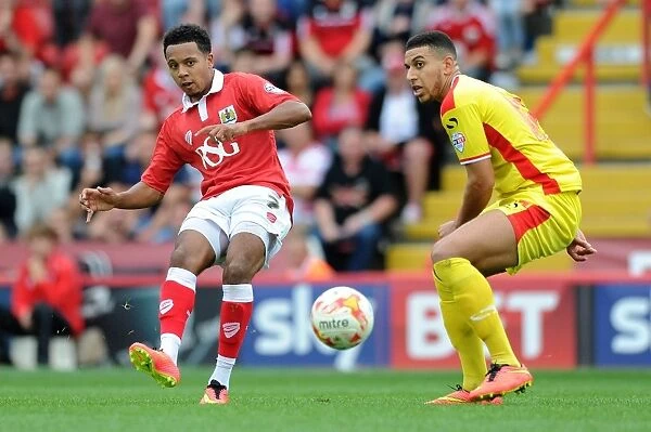 Bristol City's Korey Smith in Action Against MK Dons, Sky Bet League One, September 2014