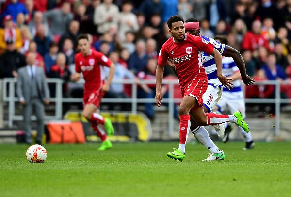 Bristol City's Korey Smith Drives Forward Against Queens Park Rangers in Sky Bet Championship Clash