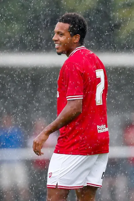 Framed Print : Bristol City's Korey Smith Grins After Scoring in Preseason Community Match vs. Brislington Framed Print : Bristol City's Korey Smith Grins After Scoring in Preseason Community Match vs. Brislington