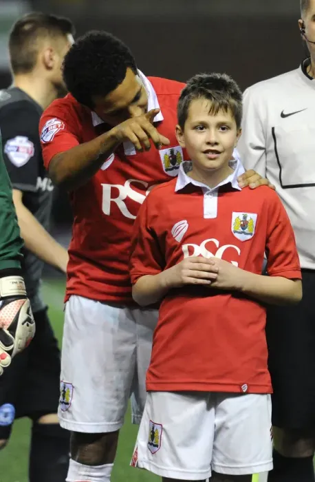 Framed Print : Bristol City's Korey Smith and Mascot Celebrate Win Against Peterborough United, February 17, 2015 Framed Print : Bristol City's Korey Smith and Mascot Celebrate Win Against Peterborough United, February 17, 2015