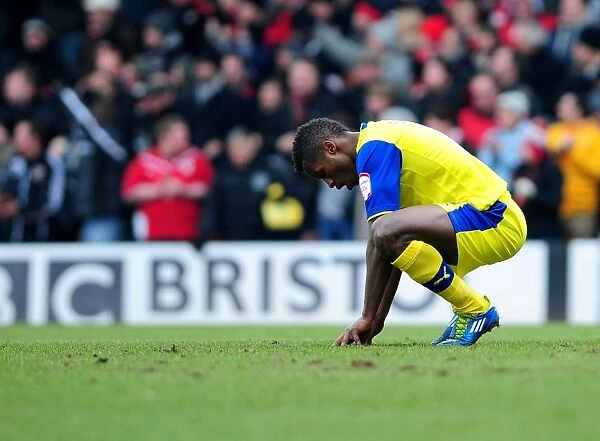Bristol City's Late Heartbreak: Jose Semedo's Disappointment After Sheffield Wednesday's Stoppage Time Goal (April 1, 2013)
