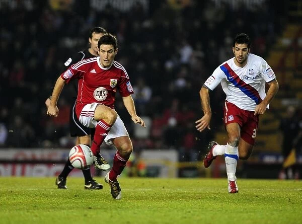 Bristol City's Lee Johnson in Control: Championship Clash Between Bristol City and Crystal Palace (December 2010)