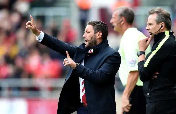 Framed Print : Bristol City's Lee Johnson Focused During Championship Clash Against Newcastle United