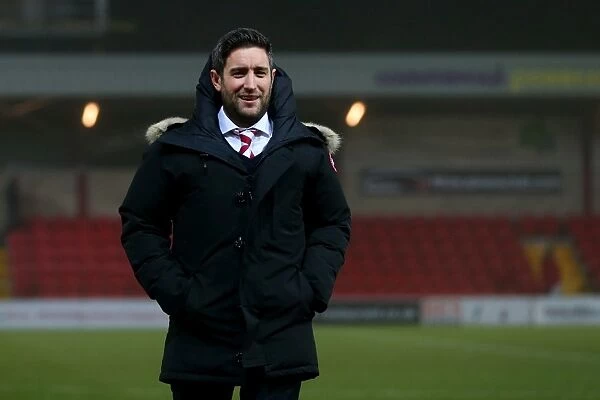 Bristol City's Lee Johnson Inspects Pitch Before Fleetwood Town Clash in FA Cup Replay