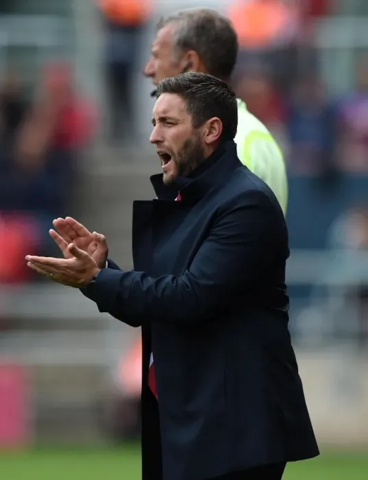 Framed Print : Bristol City's Lee Johnson Motivates Team Against Newcastle United at Ashton Gate