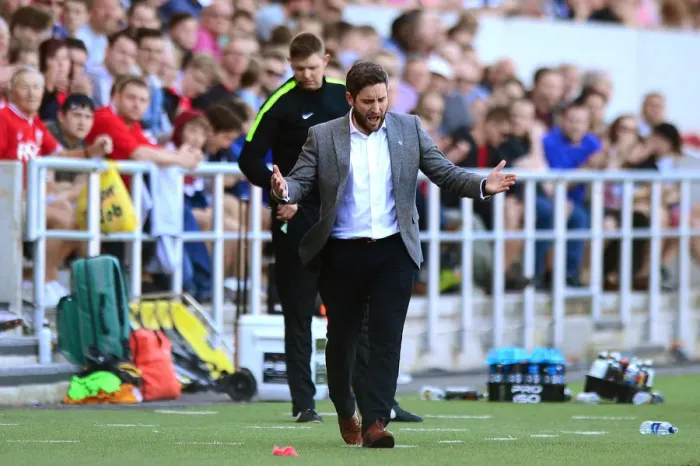 Framed Print : Bristol City's Lee Johnson Urges On Team Against Wolverhampton Wanderers Framed Print : Bristol City's Lee Johnson Urges On Team Against Wolverhampton Wanderers