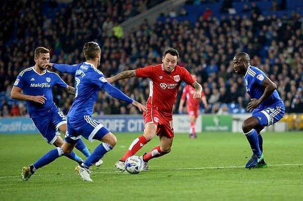 Bristol City's Lee Tomlin in Action Against Cardiff City, October 14, 2016