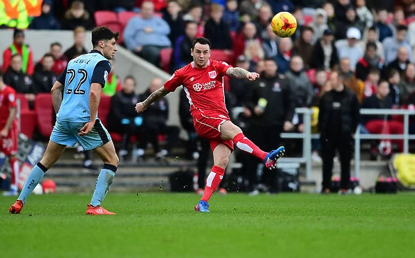 Bristol City's Lee Tomlin in Action Against Rotherham United, Sky Bet Championship 2017