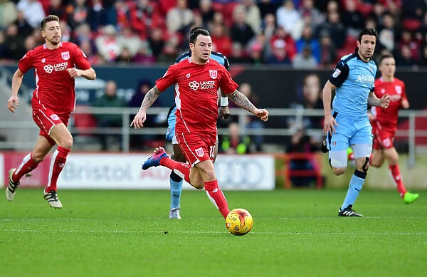 Bristol City's Lee Tomlin Drives Forward Against Rotherham United in Sky Bet Championship Match