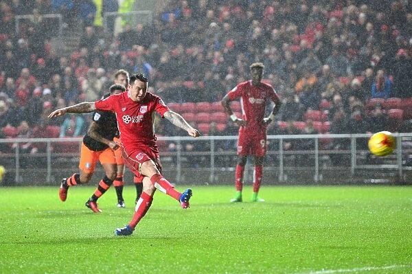 Bristol City's Lee Tomlin Scores Opening Goal Against Sheffield Wednesday, January 2017 (Ashton Gate)