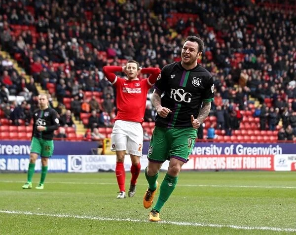 Bristol City's Lee Tomlin Scores Penalty Against Charlton Athletic - Sky Bet Championship Rivalry