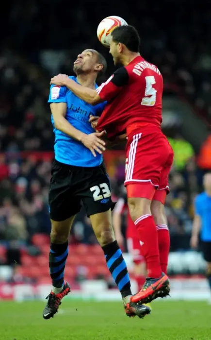 Framed Print : Bristol City's Lewin Nyatanga Secures Victory with Powerful Heading Against Nottingham Forest's Dexter Blackstock Framed Print : Bristol City's Lewin Nyatanga Secures Victory with Powerful Heading Against Nottingham Forest's Dexter Blackstock