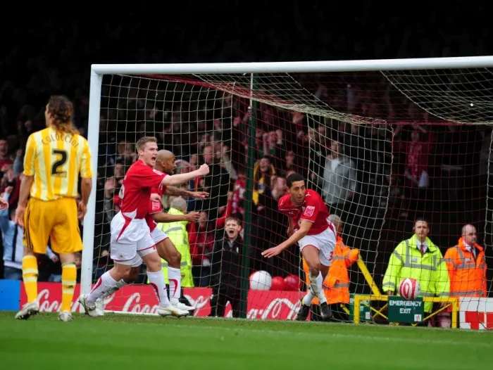 Framed Print : Bristol City's Lewin Nyatanga: Thrilling Opening Goal Celebration vs. Newcastle United (Championship 2010) Framed Print : Bristol City's Lewin Nyatanga: Thrilling Opening Goal Celebration vs. Newcastle United (Championship 2010)