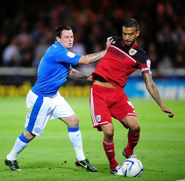 Bristol City's Liam Fontaine Foul by Lee Tomlin in Peterborough United Championship Clash