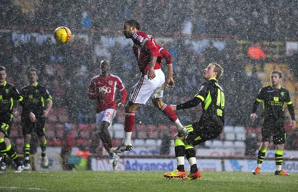 Bristol City's Liam Fontaine Narrowly Misses Header Goal Against Leeds United - Championship Match, 2011