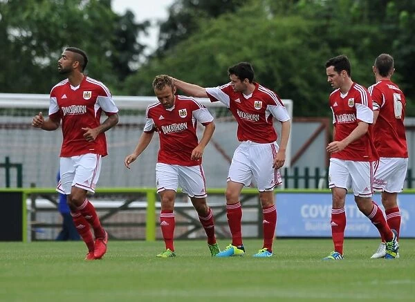 Bristol City's Liam Kelly Celebrates Opening Goal vs Forest Green Rovers (2013)